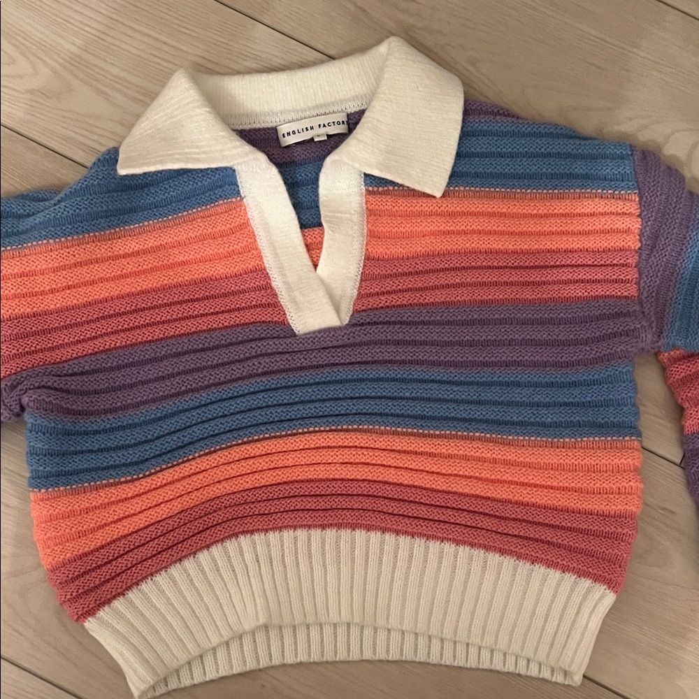 NWOT English Factory Multicolor V-Neck Sweater